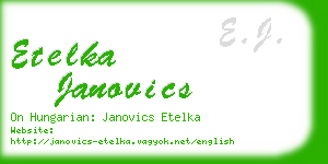etelka janovics business card